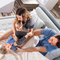 INTEX 64448ND - Materasso Dura-Beam Con Schienale Tecnologia Fiber Tech Con Pompa Elettrica Incorporata 152X236X86 Cm(m-8)