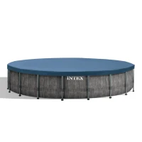 INTEX 26744NP - Piscina Prism Greywood 549X122 Cm Pompa Filtro, Scaletta, Telo Base, Telo Copertura(m-3)