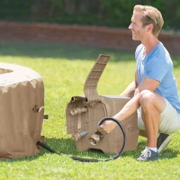 INTEX 28426EX - Pure Spa Bubble Massage 196X71Cm 4 Posti Con Pompa, Riscaldatore, Sistema Purificazione Acqua(m-11)