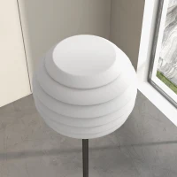 Lampa ogrodowa stojąca Outsunny, przenośna lampa podłogowa do użytku wewnętrznego, wodoszczelna IP44, regulowana jasność, ciepłe światło, bez żarówki, kolor czarny(m-8)