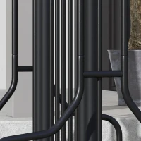 DURHAND Stojak na rowery wielostanowiskowy, odporny na warunki atmosferyczne, stojak na rowery dla 4 sztuk, dwustronny, stalowy 90 x 80 x 80 cm, czarny(m-9)