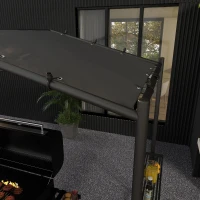 Outsunny Grilltent Grilldak, weerbestendig, inclusief zijvakken, 277 x 149 x 230 cm, Donkergrijs(m-7)