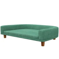 PawHut Legowisko dla psa, sofa dla psa, sofa dla zwierząt, Eukaliptus, 98 x 67 x 25 cm, Zielony(m-1)