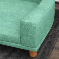 PawHut Legowisko dla psa, sofa dla psa, sofa dla zwierząt, Eukaliptus, 98 x 67 x 25 cm, Zielony(m-8)