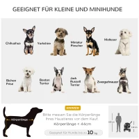 PawHut Hundewagen Hundebuggy, klappbar, 2 Sicherheitsleinen, Regenverdeck, 84 cm x 58 cm x 110 cm, Schwarz(m-4)
