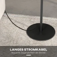Lampa ogrodowa stojąca Outsunny, przenośna lampa podłogowa do użytku wewnętrznego, wodoszczelna IP44, regulowana jasność, ciepłe światło, bez żarówki, kolor czarny(m-6)