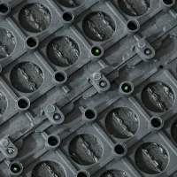 Outsunny 10 Sztuk Sztuczna Trawa 30 x 30 cm Maty Trawne Rolka Trawy Sztucznej 25 mm Plastikowa Ciemnozielona - Idealne do Ogrodu i Balkonu(m-8)