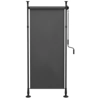 Outsunny Wolnostojąca Markiza, Długość Regulowana, Montaż bez Wiercenia, Rama z Aluminium, 1,2 x 2,2-3,1 m, Ciemnoszary(m-10)