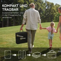 Outsunny Terrasvloerkleed voor buiten, weerbestendig, modern ontwerp, 182 cm x 274 cm x 0,3 cm, zwart + wit(m-4)