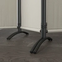 Outsunny Paravento da Esterno e Interno a 4 Pannelli Pieghevole, 221x50x172cm, Crema(m-9)