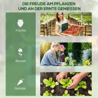 Outsunny Szklarnia Folii z Grządą i 2 Oknami, Tunel Ogrodowy dla Pomidorów, Balkonu, 70 x 70 x 90 cm, Zielony(m-7)