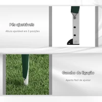 Outsunny Tenda para Festas 6x3 m com Altura Ajustável em 3 Níveis Bolsa de Transporte Estrutura de Aço Anti-UV Verde(m-7)