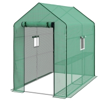 Outsunny Kas Vervangingsdoek, weerbestendig, UV-bestendig, 140 x 213 x 190 cm, Groen