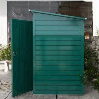 Outsunny 3.7 x 7.9ft Galvanised Steel Shed, with Latched Door and Padlock - Green(m-8)