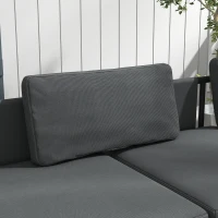 Outsunny Three-Piece 'L' Garden Sofa Set - Grey(m-8)