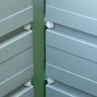 Outsunny Metalowe Hochbeet, 2 oddzielne obszary uprawne, otwarty dół, łatwy montaż, 125 x 47 x 40cm, Zielony(m-9)