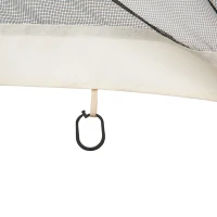 Outsunny Zamiennik siatki na 3 x 4 m altany ogrodowej, siatka przeciw owadom, z zamkami błyskawicznymi, poliester, Czarny(m-9)