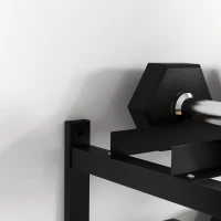 SPORTNOW Halter voor halters, halterrek, 2 niveaus, tot 70 kg, staal, 98x40x35 cm, zwart(m-9)