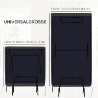 Pokrywa na stół do tenisa stołowego SPORTNOW, wodoodporna, ochrona przed promieniowaniem UV, na zewnątrz i wewnątrz, kolor czarny(m-5)