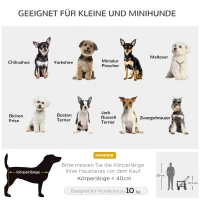 PawHut Hundbuggy Haustierbuggy bis 10kg klappbar abnehmbarer Korb 81 x 58 x 97,5 cm Schwarz + Grau + Weiß(m-4)