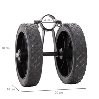 Outsunny koło do hamaków w komplecie z stojakiem na hamak, 20 cm x 18 cm x 18 cm, Czarny(m-3)