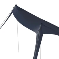 Outsunny Osłona Przeciwsłoneczna Parawan Słoneczny, odporny na warunki atmosferyczne, Łopatka, 215 x 200 x 200 cm Czarny(m-8)