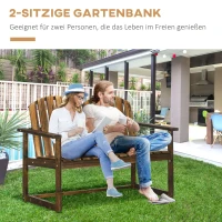 Outsunny Tuinbank voor 2 personen, rustiek ontwerp, grenenhout, 114x63x86 cm(m-5)