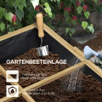 Outsunny Houten verhoogde plantenbak met 12 scheidingsroosters, inklapbare zijplanken, weerbestendig, sparrenhout, 122 x 91,5 x 89 cm(m-6)