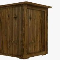 Outsunny Garden Shed, Double Door, Magnetic Closures, Weatherproof, Solid Wood, 77W x 55D x 72H cm, Brown(m-4)
