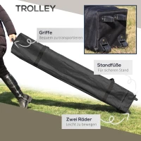 Outsunny Składany pawilon, regulowana wysokość, 4 ściany siatkowe, dach wentylacyjny, torba transportowa, szybki montaż, 4 x 4 x 3 m, Kremowy(m-4)