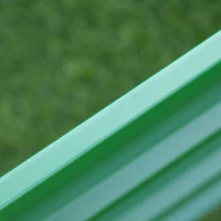 Outsunny Stalowa donica ogrodowa z 3 osobnymi obszarami do uprawy, otwarty dół, prosty montaż, 183 x 47 x 40cm, Zielony(m-9)