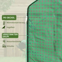 Outsunny Zastępcza Folia do Szklarni, Rolowane Drzwi, Okno Siatkowe, Zielony, 143 x 70 x 190cm, Zielony(m-4)