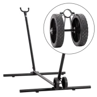 Outsunny koło do hamaków w komplecie z stojakiem na hamak, 20 cm x 18 cm x 18 cm, Czarny(m-1)