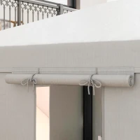 Outsunny Zestaw zastępczy dachu do ogrodowego pawilonu z 2 ściankami bocznymi, wodoodporny pokrowiec zastępczy do pawilonu ogrodowego, namiotu ogrodowego, biały(m-8)