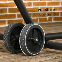 Outsunny koło do hamaków w komplecie z stojakiem na hamak, 20 cm x 18 cm x 18 cm, Czarny(m-6)