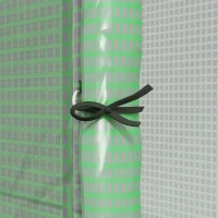 Outsunny Anleun-kas Kweekbak Kassen, oprolbare deuren, weerbestendig, 200 cm x 80 cm x 200 cm, Groen(m-8)