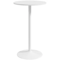HOMCOM Bar Table High Table, Table for 2 People, 60 x 60 x 102 cm, White(m-1)