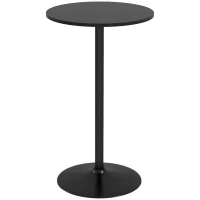 HOMCOM Bar Table High Table, Table for 2 People, 60 x 60 x 102 cm, Black(m-6)