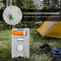 Outsunny Zbiornik na Szarą Wodę, 22 L, na kołach, bez rozprysków, HDPE, 33 x 26 x 53 cm, Szary(m-7)