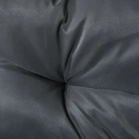 Outsunny Tuinmeubelset, 4-delig, bank, 2 stoelen, tafel met glazen blad, metalen frame, polyrattan, antraciet(m-7)