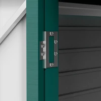 Outsunny 3.7 x 7.9ft Galvanised Steel Shed, with Latched Door and Padlock - Green(m-9)