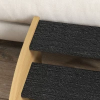 PawHut Huisdierentrap Hondentrap, 3 treden, kleine hond, 38,5 cm x 38,5 cm x 30 cm, Eikenhout + Zwart(m-8)