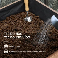 Outsunny Horta Elevada com Rodas Horta Urbana com Treliça Orifícios de Drenagem para Plantas Trepadeiras Flores 110x49x190 cm Marrom(m-6)