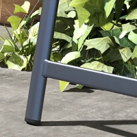 Outsunny Fotel ogrodowy dwuosobowy dla 2 osób, ławka ogrodowa składana, 118 cm x 65 cm x 96 cm, Szary(m-9)