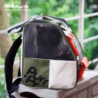 Purrpy Zaino Portatile per Gatti di Grande Capacità, Zaino per Gatti a Capsula Spaziale con Doppia Spallaccia, Verde(m-5)