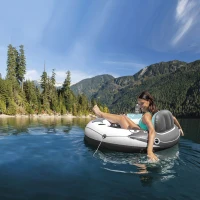 INTEX 56825EU - Ciambellona River Run Rosso Fuoco Con Rete Cm 135(m-4)