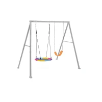 INTEX 44126 - Altalena Grigia Cm 257X244X201, 2 Componenti (Dondolo & Altalena)(m-1)