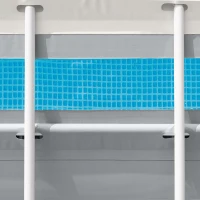 INTEX 26770NP - Piscina Prisma Frame Rettangolare Clearview Cm 400X200X122 Con Pompa Filtro, Telo Base, Telo Copertura, Scaletta(m-4)