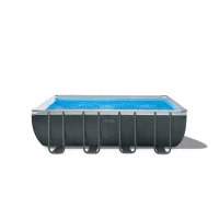 INTEX 26356GN - Piscina Ultra Xtr Frame Rettangolare 549X274X132 Cm, Pompa A Sabbia, Scaletta Doppia, Telo Base, Copertura(m-1)