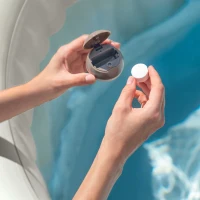 INTEX 28486EX - Spa Bubble Blue Cm 180X66, 4 Posti, Con Pompa, Riscaldatore, 100 Getti, Telo Copertura, Dispenser Di Cloro(m-9)